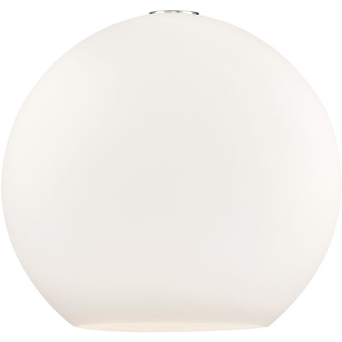 Ballston Athens 3 Light 15.75 inch Polished Nickel Statement Pendant Ceiling Light in Incandescent, Matte White
